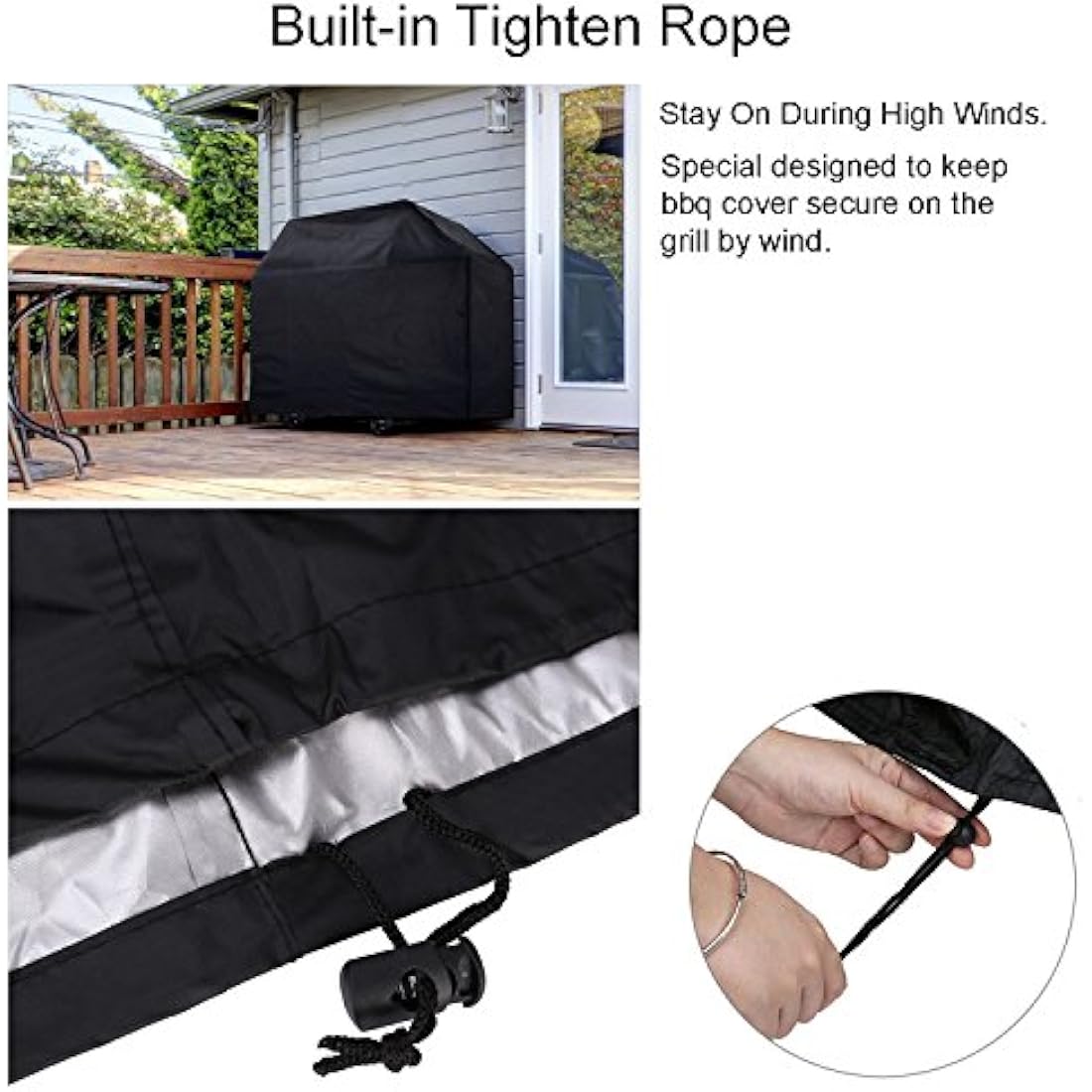 Barbecue Cover - Heavy Duty Waterproof Gas BBQ Grill Cover - 210D Oxford Fabric, Indoor Outdoor Rain Dust Protection with Storage Bag