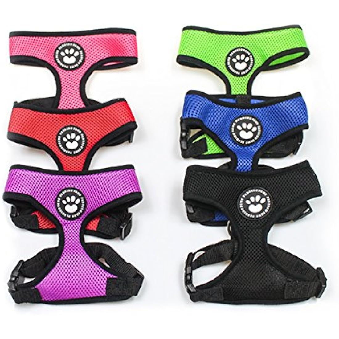 Dog Harness Puppy Harness Small Dog Harness Waterproof Soft Mesh Fabric Dog Puppy Pet Adjustable Harness Lead Leash (M, Red)