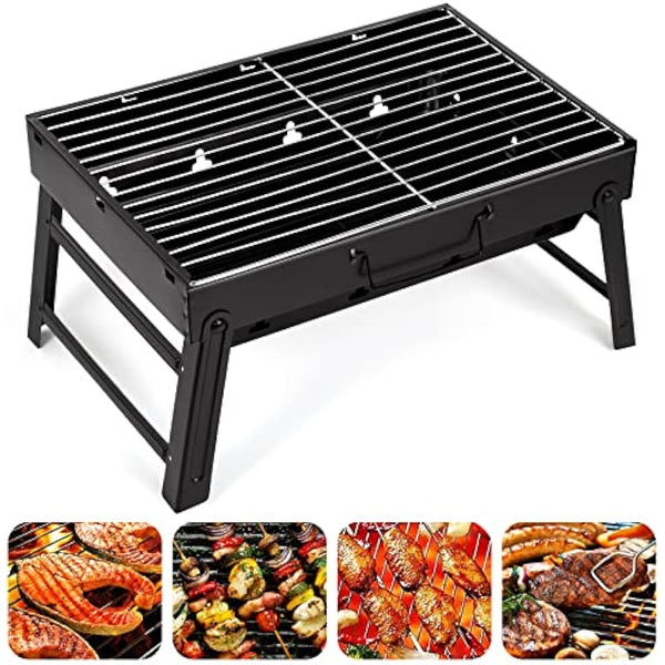 AGM Charcoal Barbecue, Portable Foldable BBQ Grill, Table Charcoal BBQ for Picnic, Travel, Garden, Camping-M size