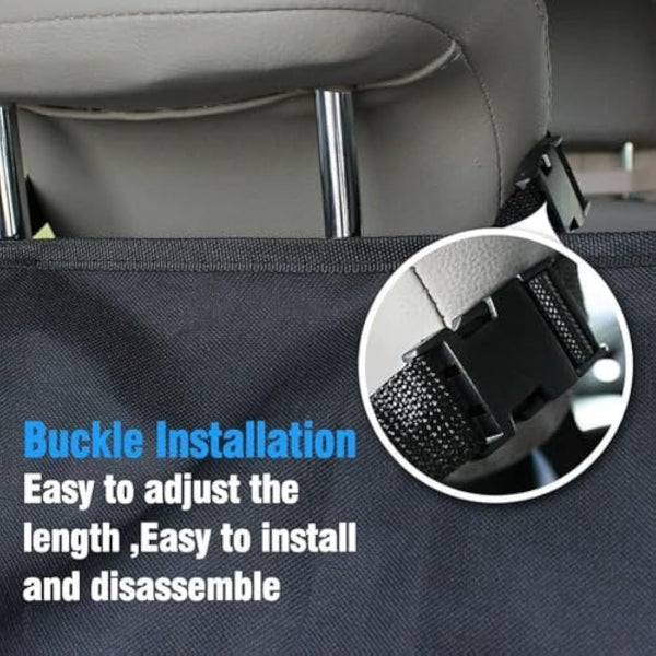 GoBuyer Waterproof Car Boot Liner Protector Covers for Dogs with Side Protection (BumplerFlap) + Headrest Strap