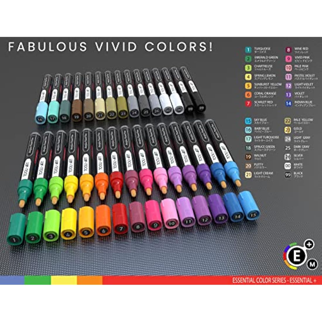 Acrylic Markers, Paint Pens Assorted Vibrant Markers for Rock Painting, Canvas, Glass, Mugs, Wood, Ceramic, Fabric, Metal, Scrapbooking. Non Toxic, Quick Dry, Multi-Surface, Lightfast (MEDIUM)