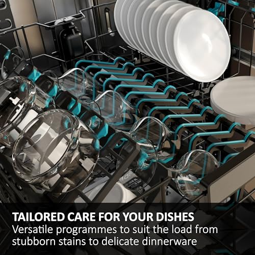 Haier XI1C3TB2FB-80 I-Pro Shine Series 4 Integrated Dishwasher, 11 place Setting, Black Bezel, C Rated