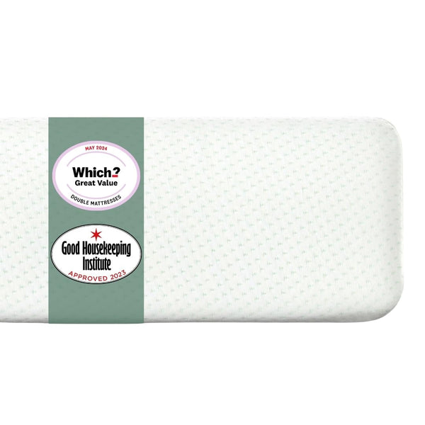 ZINUS Single Mattress - Memory Foam - 90x190cm/3x6ft - Height 13cm/5in - Medium Firmness - Orthopaedic Support with Comfort foam - Green tea Designed in UK standards