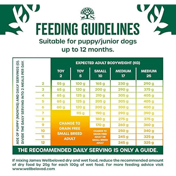 James Wellbeloved Junior Grain-Free Turkey & Vegetables 1.5 kg Bag, Hypoallergenic Dry Dog Food for Puppies