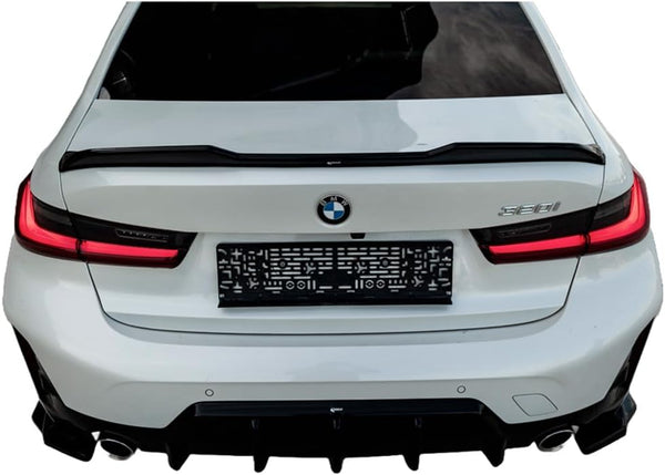 Oneway Rear Diffuser compatible with BMW 3-Series G20/G21 M-Pack Facelift 2022- - Gloss black