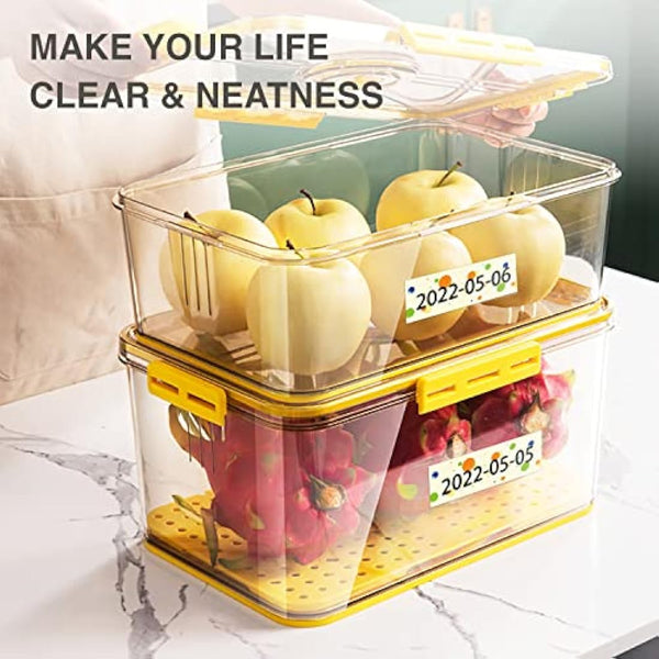 SUPVAN E10 & E11 & E16 Label Maker Tape, 15mm × 6 m Genuine Continuous Laminated Thermal Label Tape Refill, Waterproof Oilproof Child-Safe Durable Auto Detect Labels, Black on Dots