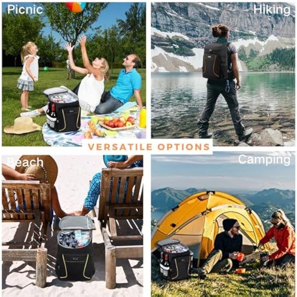 Estarer 35L Cool Bag Backpack Large Insulated Cooler Rucksack Leakproof Picninc Bag for 4 Persons,Men Women Lunch Bag for Outdoor Camping Beach