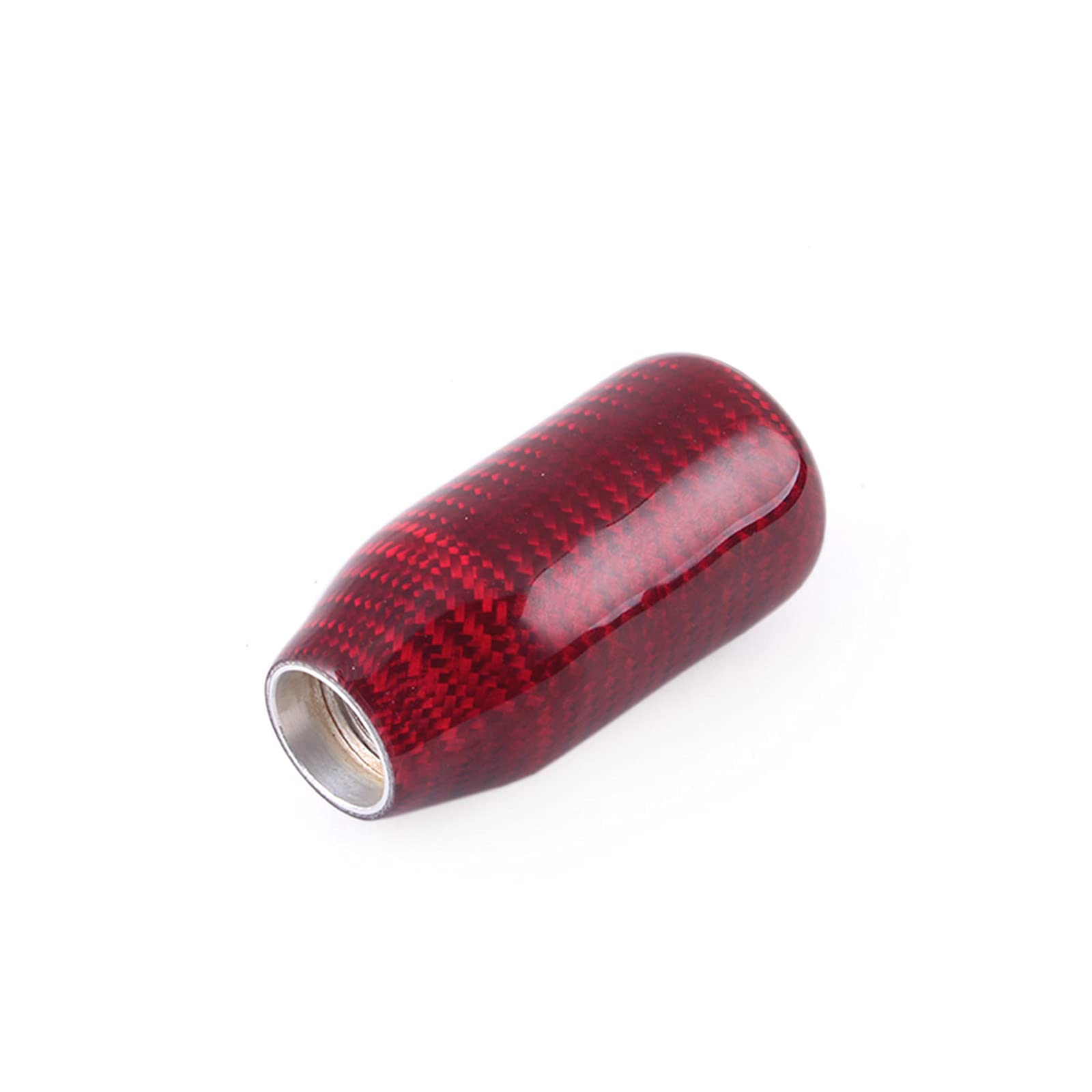 muge racing Carbon Fiber Shift Knob Gear Shifter Knobs with 3 Adapter Most Car Decorations Classic,Red-Long