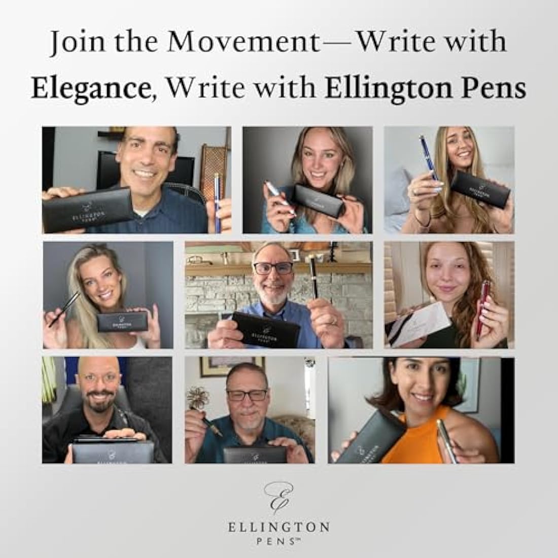 Ellington Pens Luxury Fountain Pen Set- Fountain Pens for Writing - Smooth Nib - Includes Refillable Ink Converter, 3 Ink Cartridges [2 Black & 1 Blue], Gift Box - Elegant Calligraphy