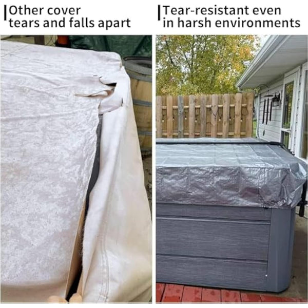 YUJHON Hot Tub Cover, Spa Cover Protector Guard Waterproof 170G Top Polyethylene Hot Tub Sun Shield
