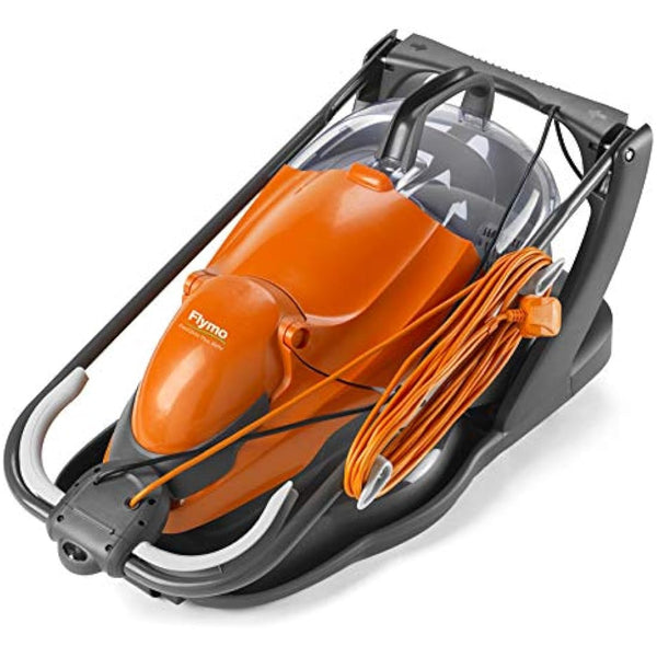 Flymo EasiGlide Plus 360V Hover Collect Lawn Mower - 2000W Motor, 36cm Cutting Width, 26 Litre Grass Box, Folds Flat, 10m Cable Length, Orange and Grey