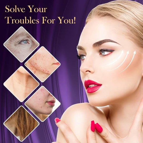 High Frequency Wand - TUMAKOU 6 IN1 Portable Argon High Frequency Facial Skin Tightening Machine - Purple Light Therapy Electrode Face Device for Acne,Wrinkle,Hair - with Different 6 Glass Tubes