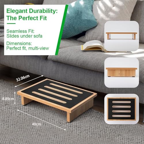 StrongTek One Step Stool for Adults with Non-Slip Rubber Stepping Surface, Portable Wooden Riser, doorsteps, 440 lb. Load Capacity for Kitchen,