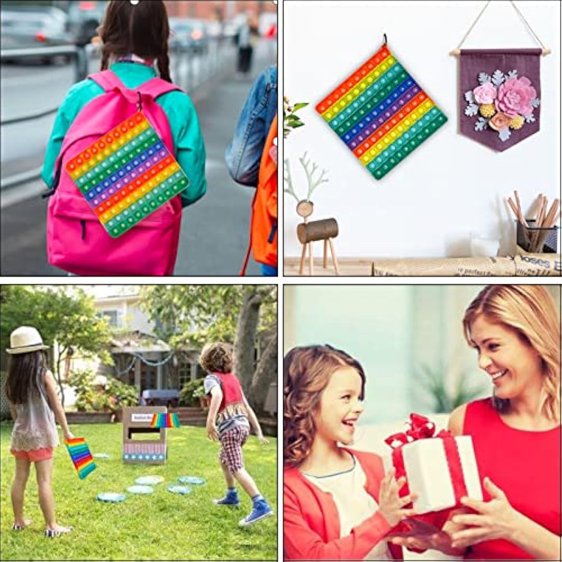 jiuzcare Pop It Fidget Toys Push Bubble Sensory Fidget Toy Learning and Educational Toys for Kids and Adults Autism Special Needs Stress and Anxiety Relief Toys, Number