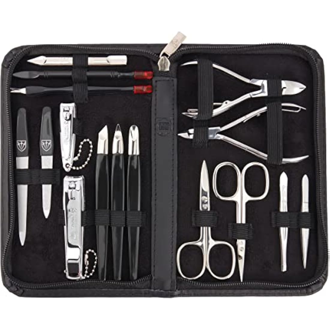 3 Swords Germany - brand quality 16 piece manicure pedicure grooming kit set for professional finger & toe nail care Made by 3 Swords