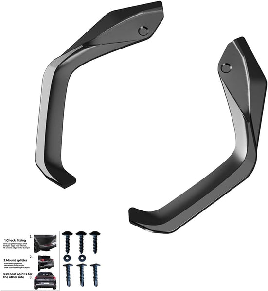 Oneway Rear Side Diffusors compatible with Cupra Leon HB 2020- - Version 2 - Gloss black