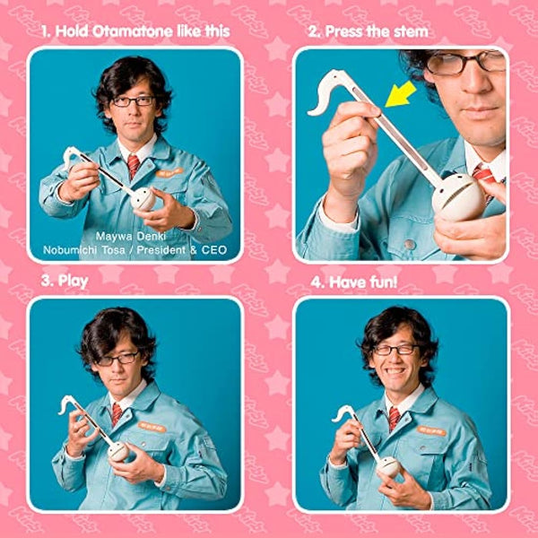 Otamatone Regular Kirby, Japanese Electronic Musical Instrument, Portable Touch Sensitive Digital Music Instruments Synthesizer, Fun Kids Teens Adults Birthday Christmas Toy Song Game Stuff