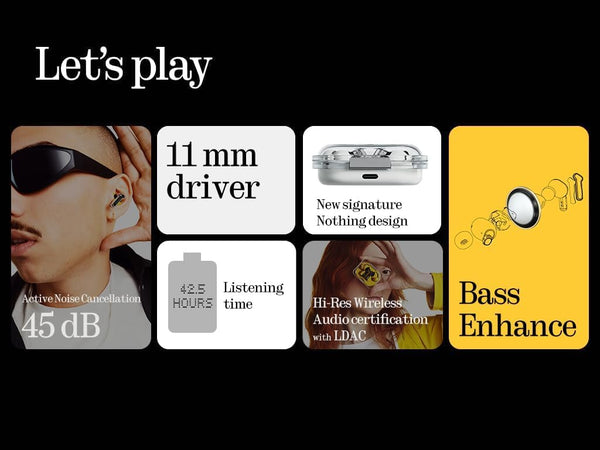 Nothing Phone (3a) 128 GB - mobile phone with 32 MP front camera, 30x ultra zoom - White + Nothing Ear (a) White