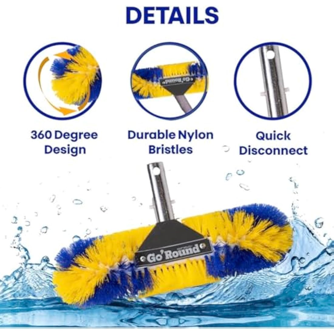 GoRound 360 Pro Pool Brush 12 inches