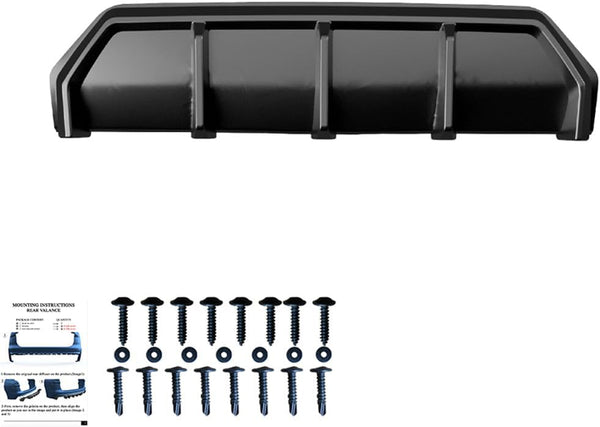Oneway Rear Diffuser compatible with BMW 3-Series G20/G21 M-Pack Facelift 2022- - Gloss black
