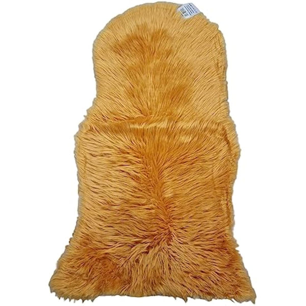 Householdfurnishing Fluffy Faux Fur Sheepskin Rug Non Slip Soft Hairy Mat Large Carpet 60 x 110cm (Ochra, 60X110)
