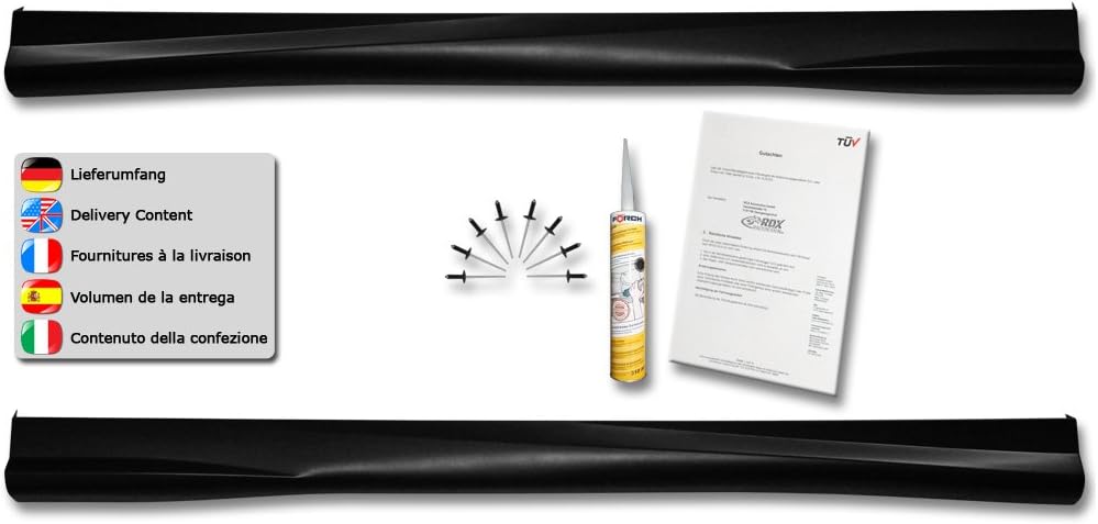 RDX Racedesign Side skirts compatible with Volkswagen Golf V/VI/Jetta + Seat Leon 1P 2005- 'Turbo' (ABS)