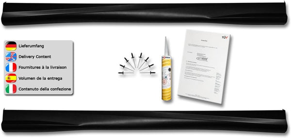 RDX Racedesign Side skirts compatible with Volkswagen Golf V/VI/Jetta + Seat Leon 1P 2005- 'Turbo' (ABS)