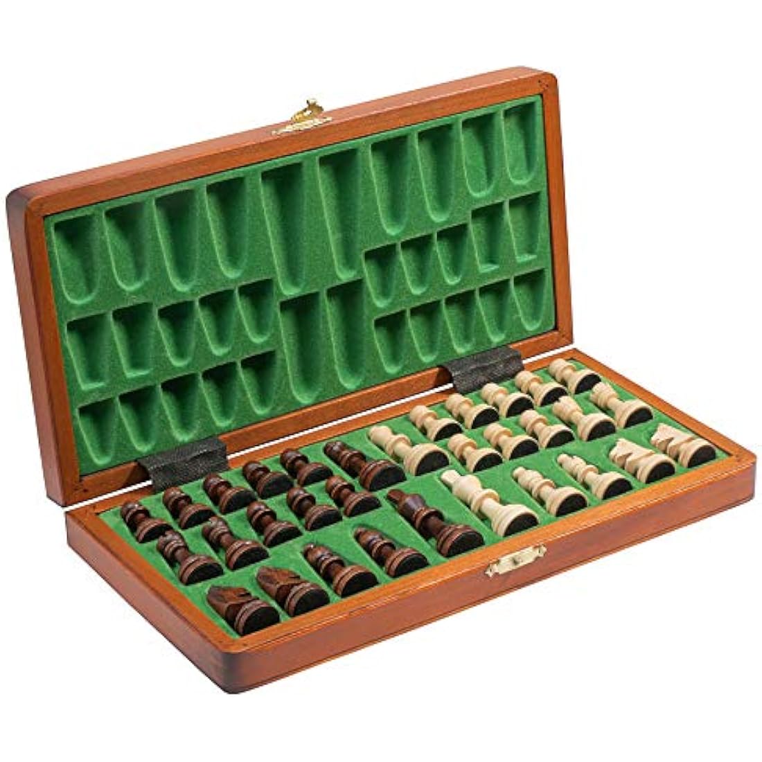 Master of Chess Tournament Wooden Chess Set with Pieces 28 cm / 11 in - Handcrafted Small and Portable Chess Board Game for Adults and Kids