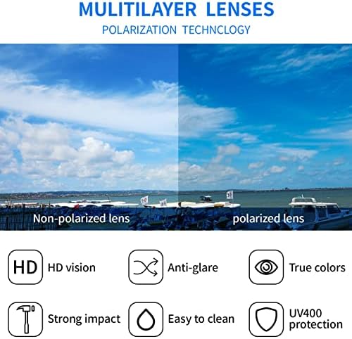 2pcs Sunglasses Mens, UV400 Protection Polarised Sunglasses Retro Sun Glasses Outdoors Sports Golf Cycling Fishing Hiking Eyewear sunglasses for Men