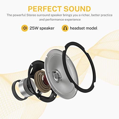 Donner Digital Piano 88 Key Weighted DDP-100 88-Key Weighted Action Digital Piano, Beginner keyboard piano Bundle with Furniture Stand, Power Adapter, White