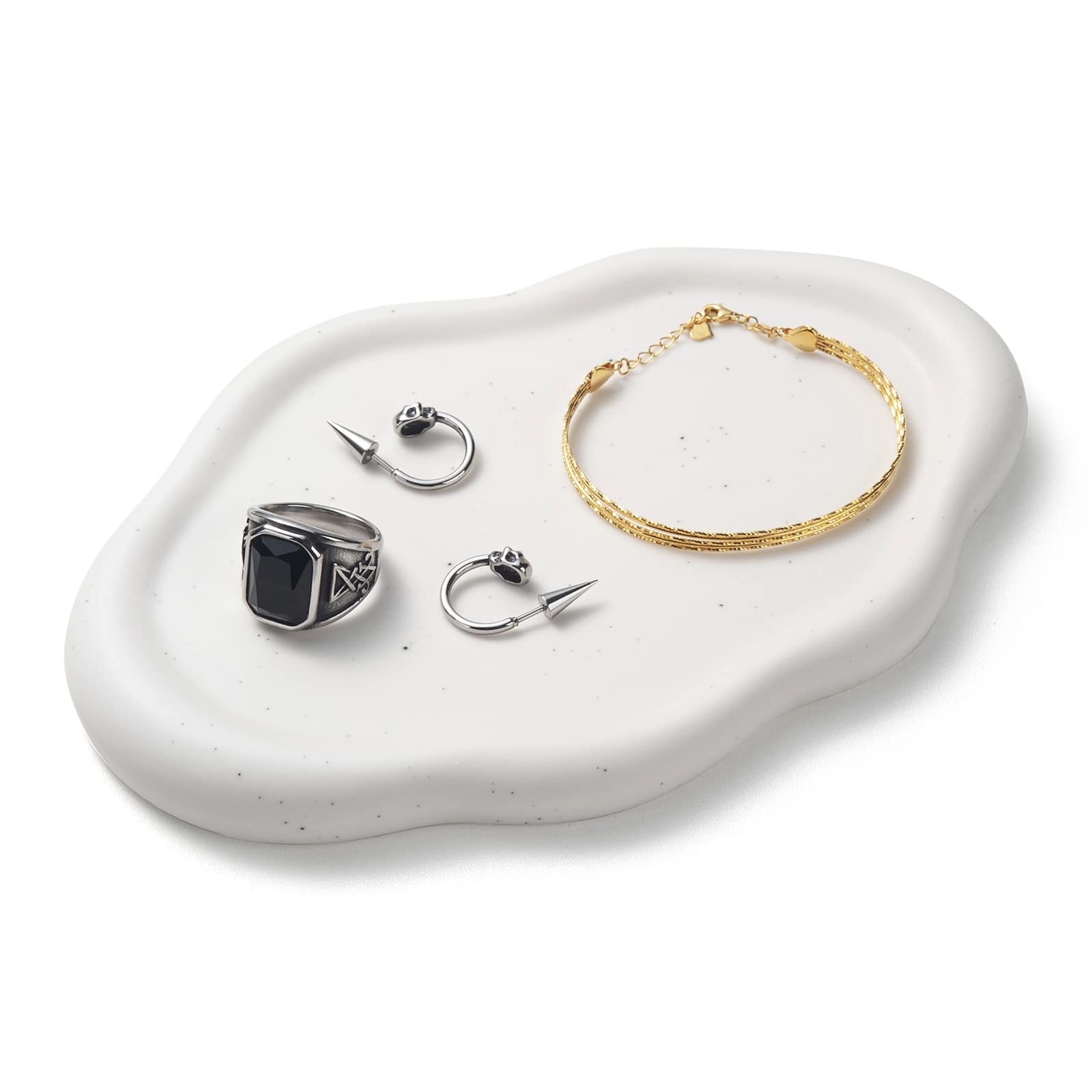 CESTATIVO Jewellery Dish, Ceramic Jewelry Tray, Cloud Trinket Dish Tray, Small Key Tray, Cosmetic Tray, Mother's Day, Christmas, Thanksgiving,