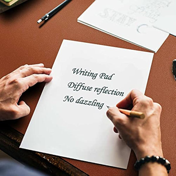 DOBAOJIA Desk Pad XX-Large, Desk Mat, Desk Blotter, Laptop Pad, Extended Mouse Mat, Mouse Pad XXL, Writing Pad for Office/Home, Dual-Side Use PU Leather Waterproof 35.4" X 16.9"(Brown/Grey)