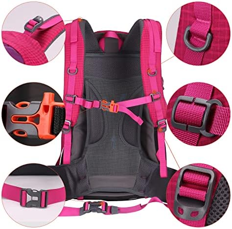 Aoking,Hiking backpack,detachable airflow mesh board,waterproof,SOS whistle,with rain cover