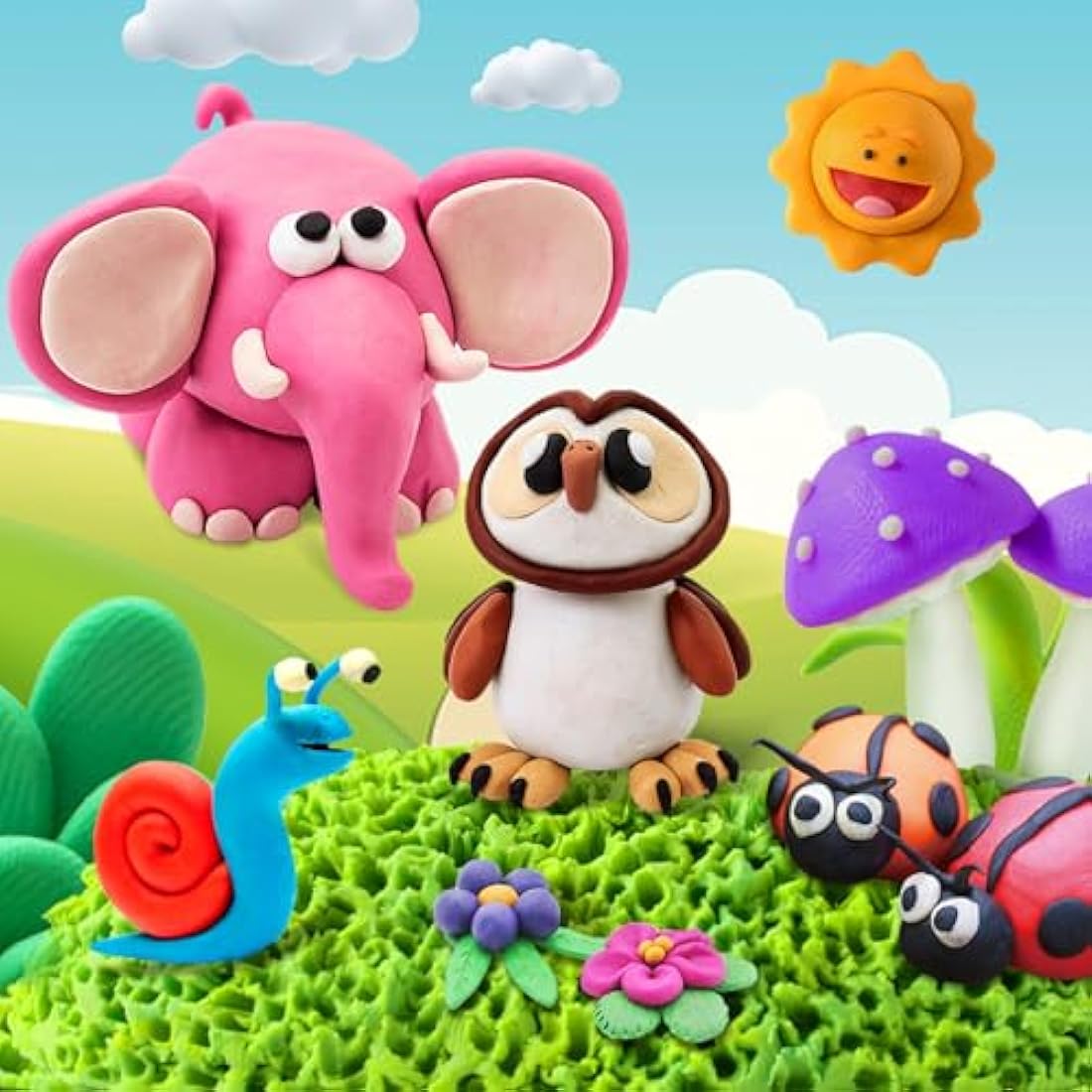 Air Dry Clay 76 Colours, Modelling Clay for Kids, DIY Molding Magic Clay for with Tools, Soft & Ultra Light, Toys Gifts for Age 3 4 5 6 7 8+ Years Old Boys Girls Kids