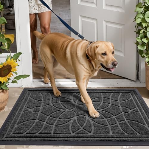 DEXI Door Mat 60 x 120 cm, Rubber Backing Dirt Trapper, Heavy Duty Non-Slip Entrance Rug, Easy Clean Shoes Scraper Doormat for Outdoor and Indoor,