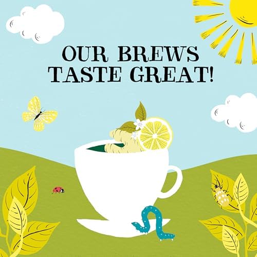 Clipper Organic Lemon & Ginger Tea Bags | 250 Individually Wrapped Teabags | Bulk Buy, Home & Catering | Caffeine-Free Herbal Tea Bags | Eco-Conscious, Natural, Unbleached & Biodegradable