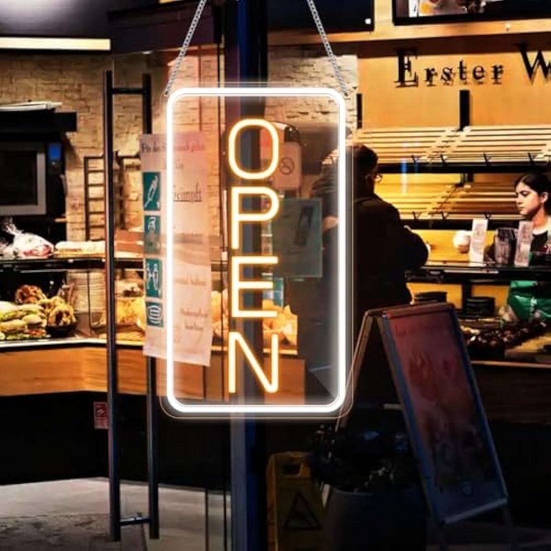 22.8"x 11.8" LED Neon Open Sign for Business, Ultra Bright Lighted Sign Open, Electric Light up Sign for Stores, Restaurants Offices Retail Shops Window Storefronts