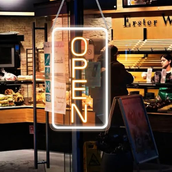 22.8"x 11.8" LED Neon Open Sign for Business, Ultra Bright Lighted Sign Open, Electric Light up Sign for Stores, Restaurants Offices Retail Shops Window Storefronts