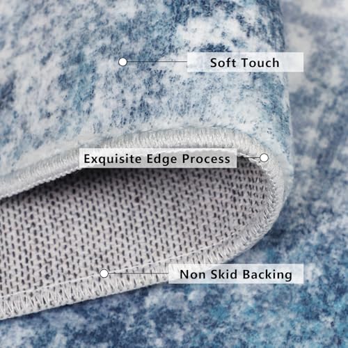 Homcomodar Abstract Hallway Rugs 80x300cm Modern Kitchen Rug Runner Washable Floor Carpet Runner Faux Woolen Throw Rugs bedroom Rug for Laundry