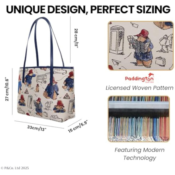 Signare Handbag, Travel bag, Cosmetic Bag, Crossbody bag etc with Paddington Bear design