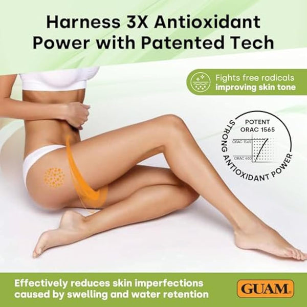 GUAM Cellulite Seaweed Mud Dren Plus for Legs, Buttocks & Arms - 500g Anticellulite Body Mask Target Fat Deposits, Swelling and Signs of Aging - Slimming, Skin Firming Antioxidant Cellulite Remover