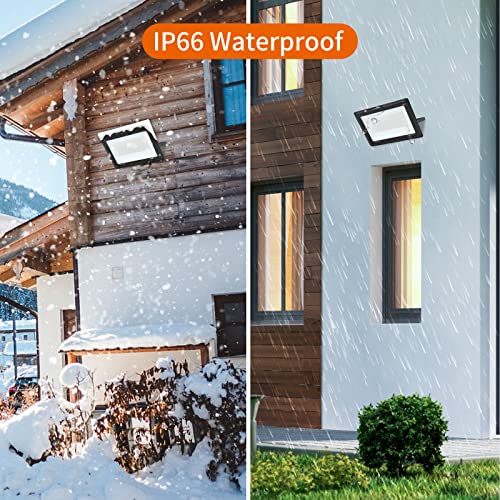 Blivrig 200 W LED Outdoor Spotlight Cool White 6500 K, 20000 LM Outdoor LED Floodlight, IP66 Waterproof Wall LED Headlight, for Terrace, Patio, Paths,