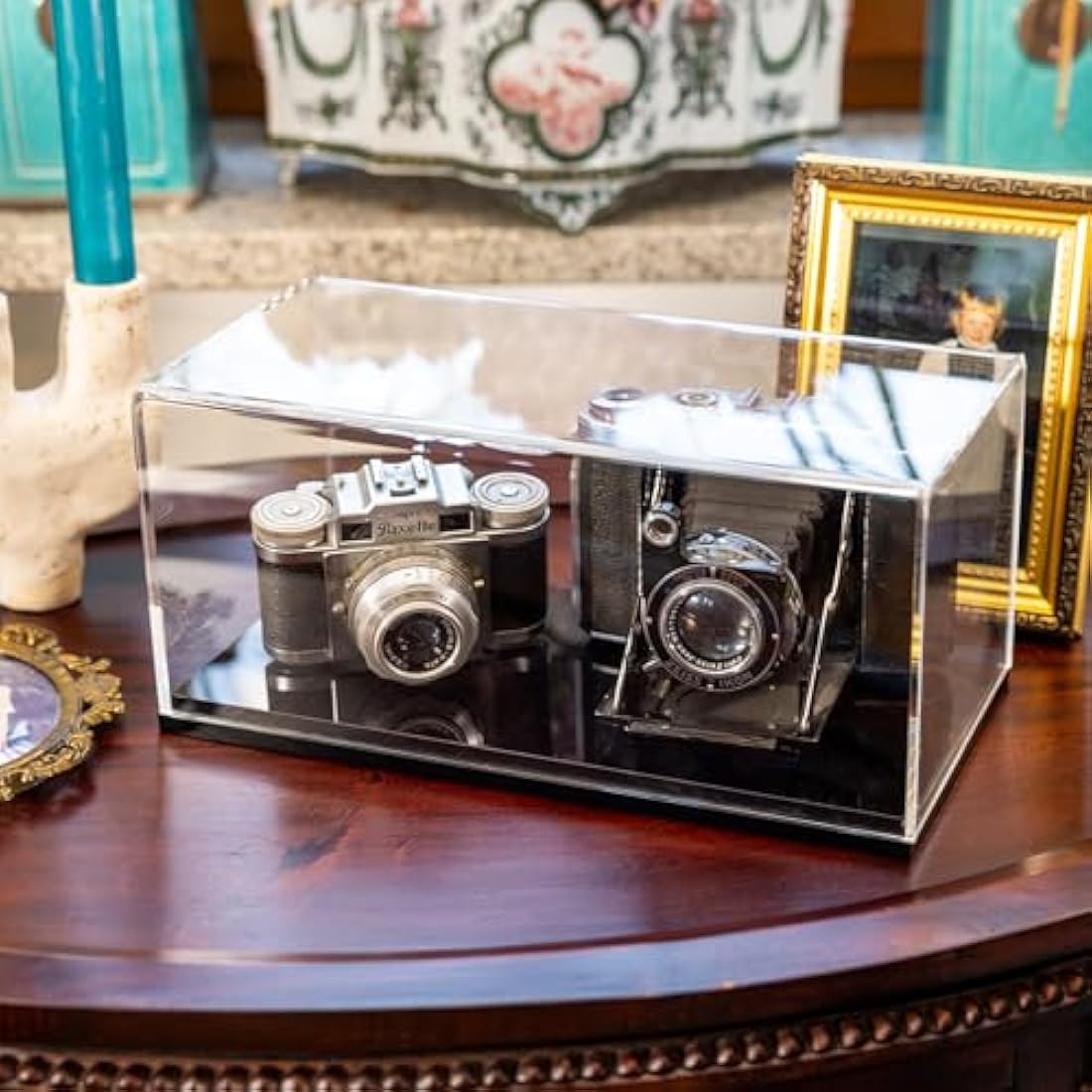 HMF 46800900 Acrylic Display Case for Model Cars / Figures, Various Sizes, Transparent, 34 x 14 x 16 cm