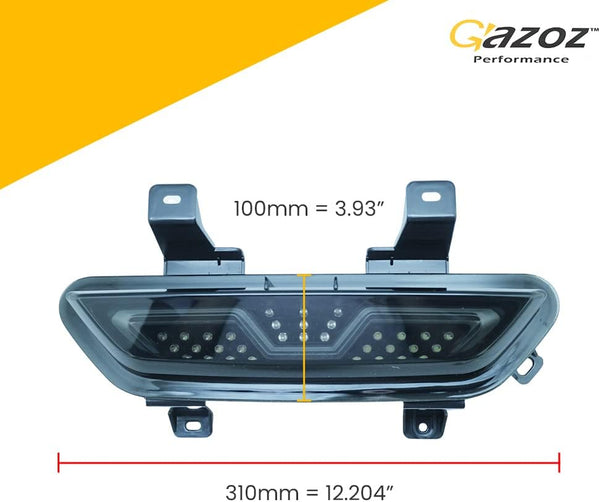 Gazoz Performance Smoked F1 LED Rear 4th Brake Light Fog lamp Reverse For 2015-2017