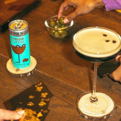 Funkin Espresso Martini Pre-Mixed Cocktail Cans 200 ml (Case of 12) - Premium Ready to Drink Cocktails - Bar Quality Drinks At Home - Nitro Infused