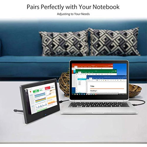 ELECROW For Raspberry Pi Screen, 7-inch 1024 * 600 Touch Screen Monitor with Built-In Speakers Compatible Raspberry Pi 4 3B+ Raspberry Pi Zero Raspberry pi 400, Windows PC, Jetson Nano