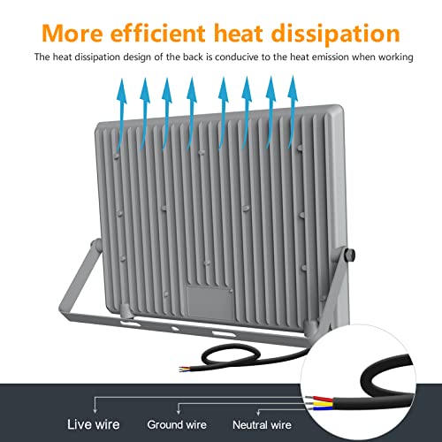 Tayire 200W LED Floodlight Outdoor, 20000LM LED Security Lights, Cold White 6500K, Super Bright Led Spot Lights, Waterproof IP65, Wall Light Work