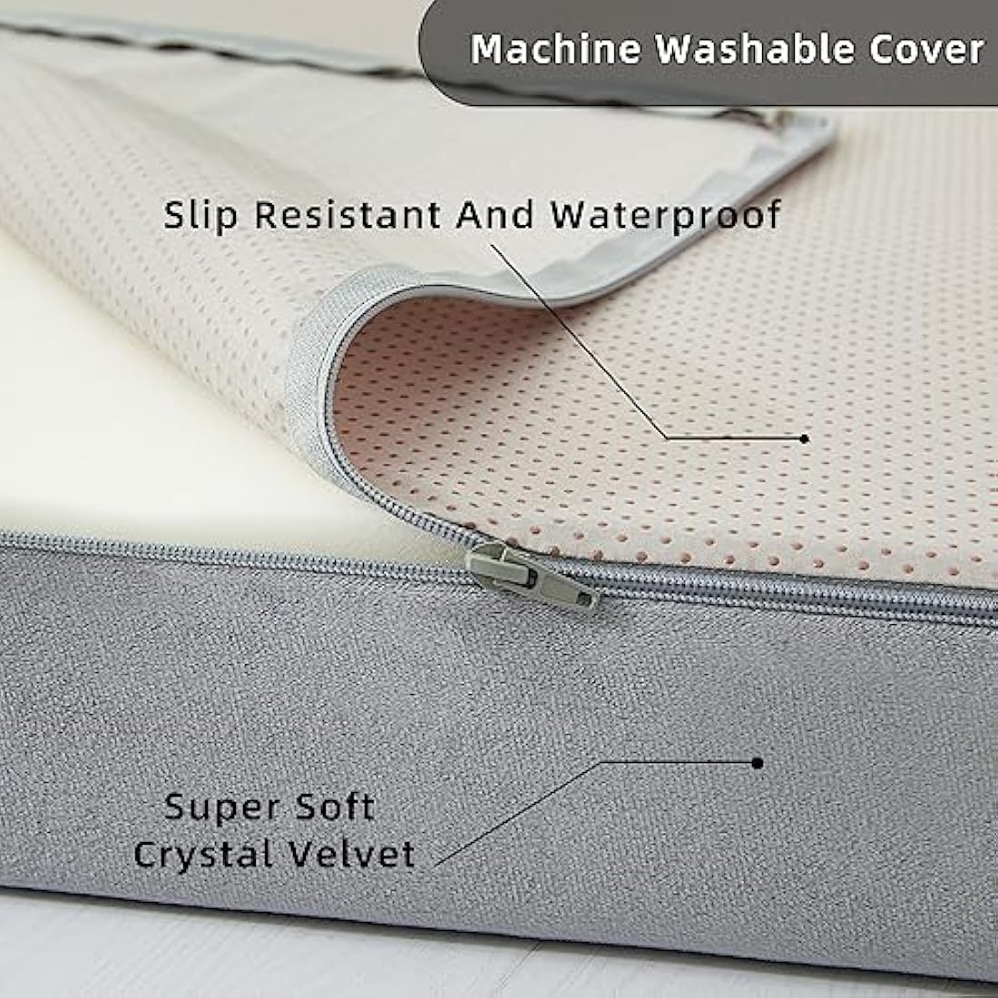 Jamdok 10CM Single Memory Foam Folding Sleeping Pad,Trifold Mattress,Machine Washable Cover, Foldable Floor Mattress Topper,Guest Bed for Adult,Camping Mat