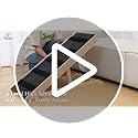 Large Dog Ramp for Bed Couch, Extra Wide Portable Wooden Pet Ramp, 4 Adjustable Height from 11.6'' to 22.4'', Pet Step for Small Medium Dog Cat with Non-slip Mat, Up to 143lbs, Use for Car Couch Bed