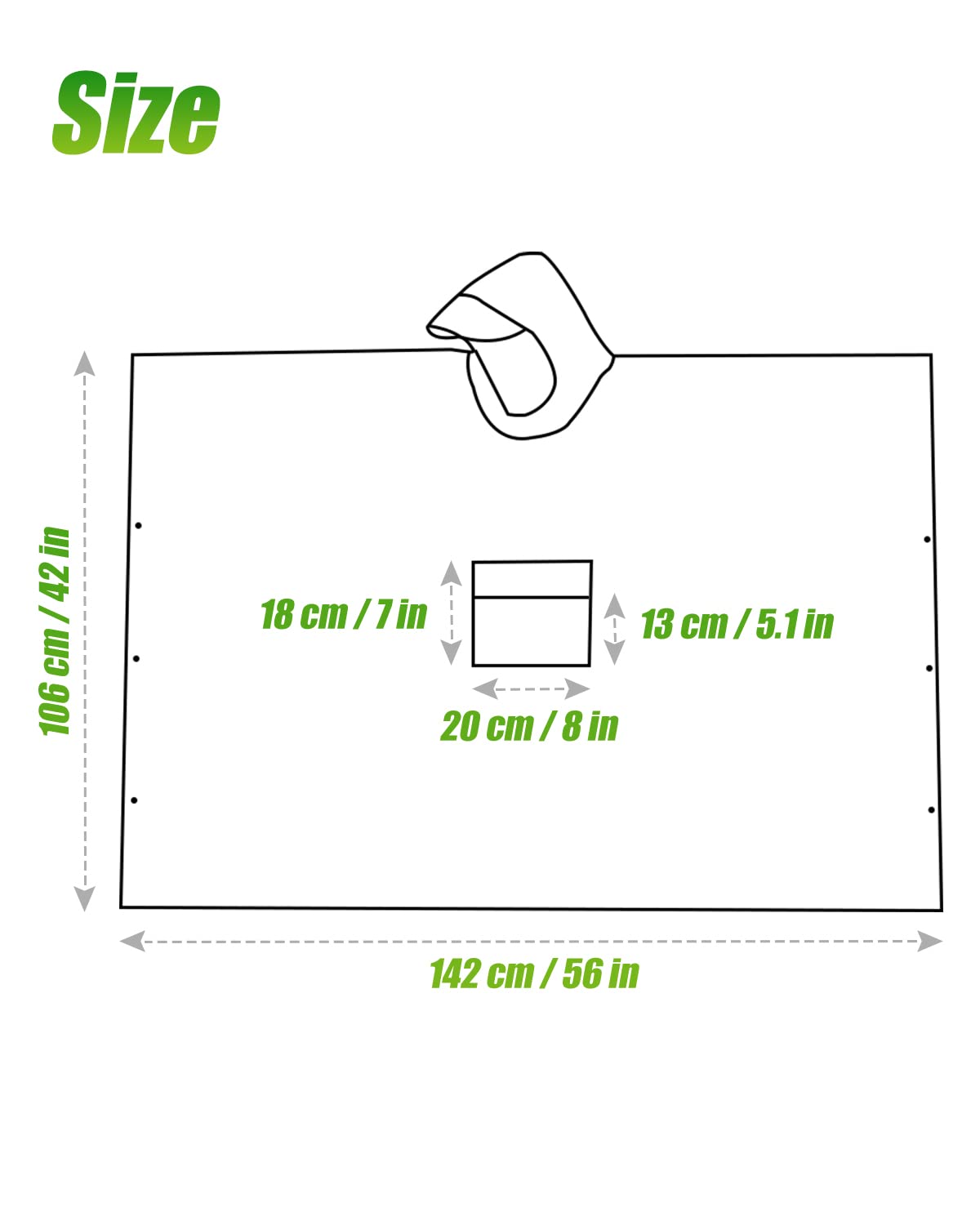 Victoper Waterproof Poncho Adult, Reusable Rain Poncho Adult Waterproof Poncho Waterproof Adult Lightweight Waterproof Raincoat for Outdoor Hiking Camping Cycling Traveling